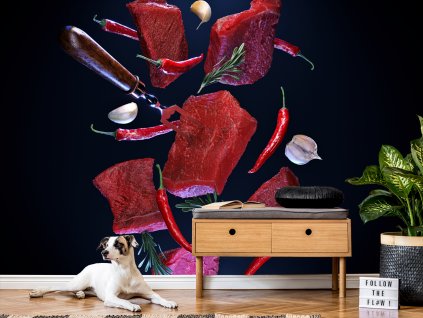 Tapeta maso a chilli 1