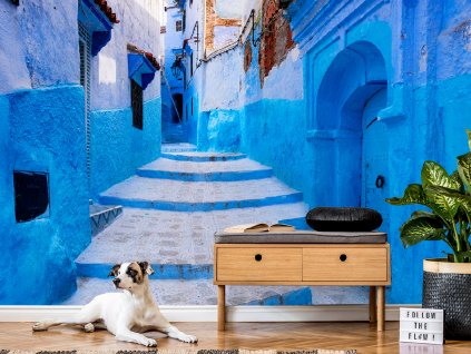 TAPETA MODRÉ MĚSTO CHEFCHAOUEN  V MAROKU 1