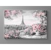 Růžovošedý obraz Eiffelova věž 2