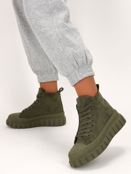 clenkove semisove tenisky zelene VL160 GREEN 2