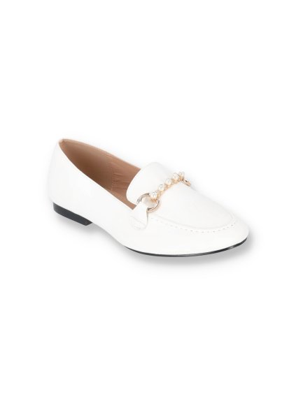 BIELE MOKASÍNY LEI24WHITE 2