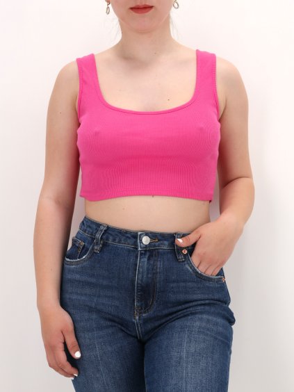 DÁMSKY CYKLAMENOVÝ CROP TOP 200050