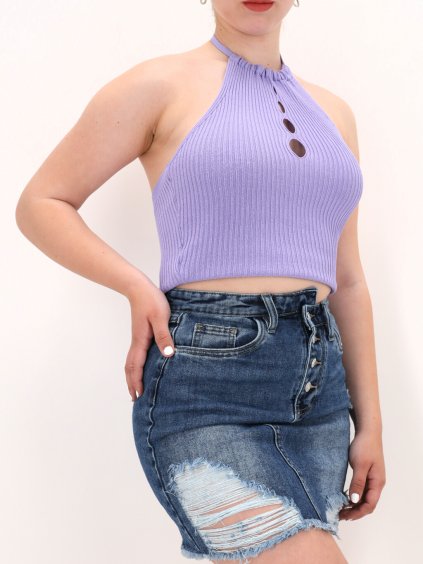 FIALOVÝ DÁMSKÝ CROP TOP 200049