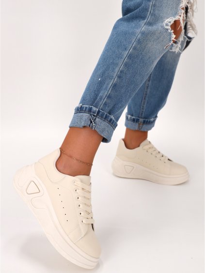bezove damske tenisky LA158BEIGE 3
