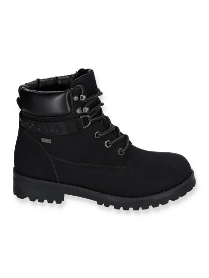 Cierne damske workery na platforme 203001 BLACK 1