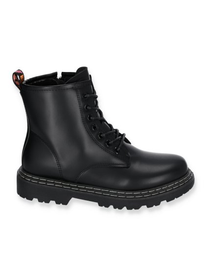cierne kozene damske workery na platforme 20202 BLACK 1