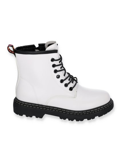 Biele kozene workery na platforme 20202 WHITE 2