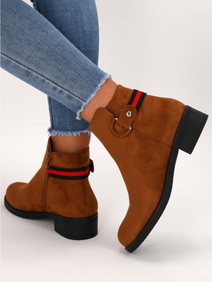 clenkove hnede damske cizmy DA19CAMEL 5