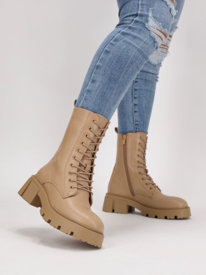 DÁMSKE WORKERY HNEDÉ JJ43KHAKI 3
