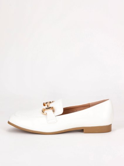 kozenkove damske mokasiny biele HXL05WHITE 1