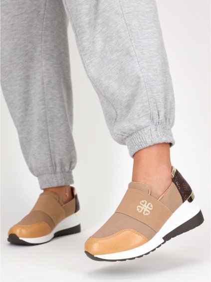 hnede slip on tenisky na platforme LDLJ100CAMEL 3