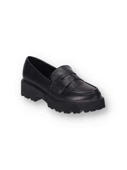 cierne mokasiny na platforme YDF1black 2