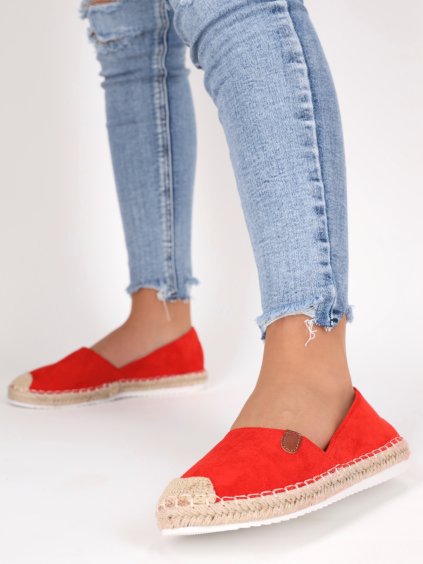 semisove espadrilky cervene JEY2 RED 4