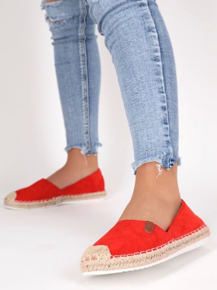 semisove espadrilky cervene JEY2 RED 4