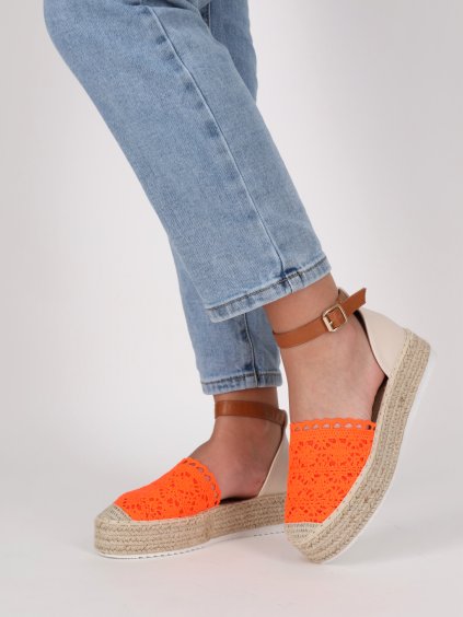 damske espadrilkove sandale na platforme oranzove SEZZ22ORANGE 3