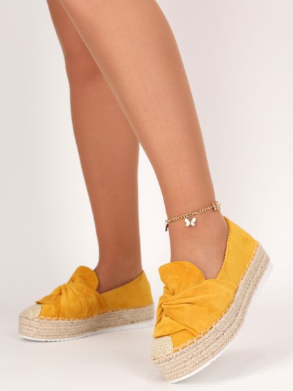 zlte semisove espadrilky na vysokej platforme damske SEZZ23YELLOW 3