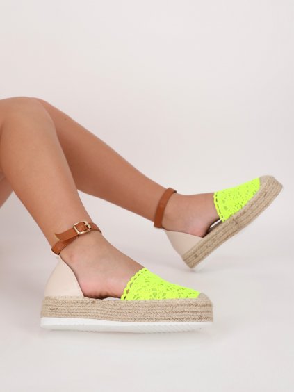 damske espadrilkove sandale na platforme zelene SEZZ22GREEN 5