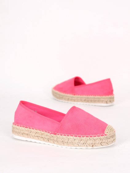 ruzove damske espadrilky semisove na platforme JH90PINK 3