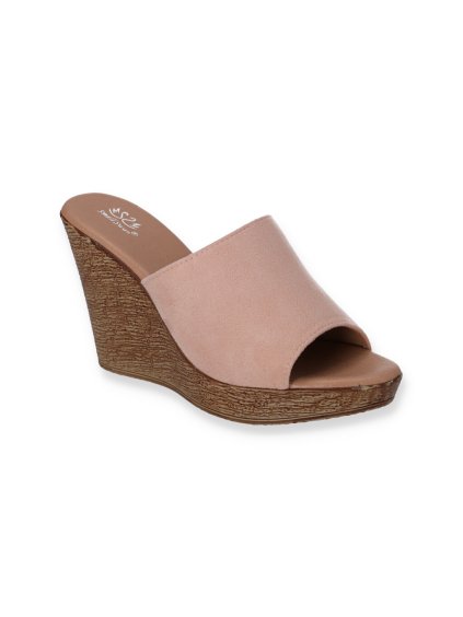 ruzove damske semisove slapky na klinovom opatku PH8066 4 PINK 2