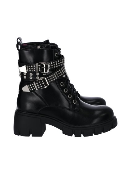 cierne damske kozenkove cizmy na opatku vybijane K216black 1