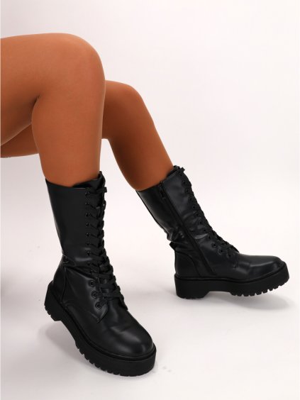 vysoke cierne damske cizmy K239BLACK 1