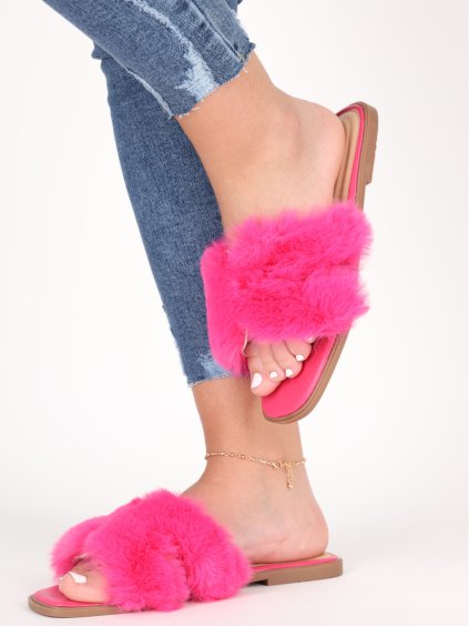 NEÓNOVÉ RUŽOVÉ FLUFFY ŠĽAPKY SS-90