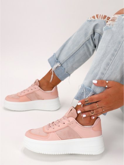 ruzove damske tenisky AB891 PINK 9