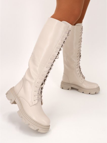 bezove vysoke workery K263BEIGE 2