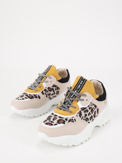 tigrovane damske tenisky na platforme slipon nasuvacie so snurkami bl170leopardprint 1