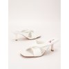Biele slapky na podpatku YX5 White 6