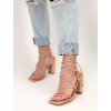Béžové šnúrovacie sandále SF19BEIGE 1