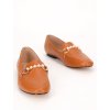 hnede damske mokasiny LEI24CAMEL 2