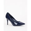modre lakovane lodicky na vysokom podpatku EL1611NAVY 1