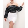 BODKOVANÝ CROP TOP ČIERNY 200041 2black 4