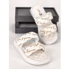 BIELE PREPLETANÉ ŠĽAPKY NA PLATFORME SS131WHITE 2