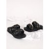 ČIERNE PREPLETANÉ ŠĽAPKY NA PLATFORME SS131BLACK 2