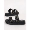 ČIERNE PREPLETANÉ ŠĽAPKY NA PLATFORME SS131BLACK 4