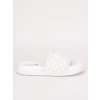 prepletane slapky na platforme biele SS126WHITE 1