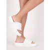 prepletane slapky na platforme biele SS126WHITE 4