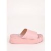 RUŽOVÉ ŠĽAPKY NA PLATFORME SS110PINK 3