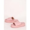 RUŽOVÉ ŠĽAPKY NA PLATFORME SS110PINK 1