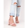 Ruzove damske spolocenske sandale SF26PINK 3