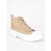 clenkove damske platene snurovacie tenisky bezove AB974KHAKI 1