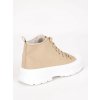 clenkove damske platene snurovacie tenisky bezove AB974KHAKI 2