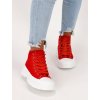 cervene damske platenne tenisky 205115RED 7