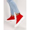 cervene damske platenne tenisky 205115RED 6