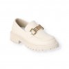 MOKASÍNY BÉŽOVÉ SO ZLATOU SPONOU 202263BEIGE 2