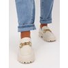 MOKASÍNY BÉŽOVÉ SO ZLATOU SPONOU 202263 BEIGE 2