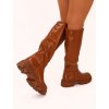 hnede damske vysoke cizmy K265CAMEL 3
