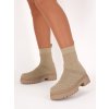 PONOŽKOVÉ KHAKI ČIŽMY NS269KHAKI 1